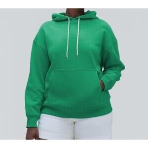Everlane The Track Hoodie Womens Small Green Organic Cotton Casual